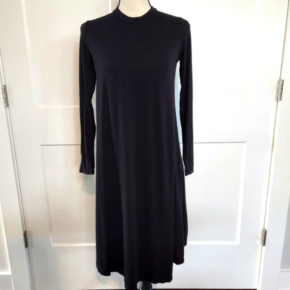 🍉 Reborn J Black Long Dress Size Small - Picture 1 of 3